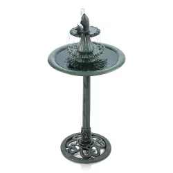40" Tiered Pedestal Fountain with Fish Blue - Alpine Corporation