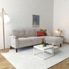NicBex 3-Seater Linen Sofa Couch with Removable Storage Ottoman & Cup Holders,Upholstered Sleeper Sofa for Living Room,Bedroom - 2 of 4