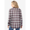 Woman Within Women's Plus Size Pintucked Flannel Shirt - 3 of 4