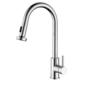 Elegant Lighting Sem Single Handle Pull Down Sprayer Kitchen Faucet in Chrome - 1 of 4