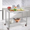 COZONY NSF Stainless Steel Table with Backsplash, Heavy Duty Commercial Kitchen Prep Table with Adjustable Under Shel - 3 of 4