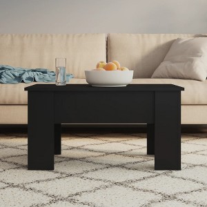 vidaXL Coffee Table Black Engineered wood Medium Modern Coffee Table - 1 of 4