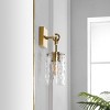 Tyrosa 6.25" Wall Sconce (Set of 2) - SCN4113 - Brass/Clear - Safavieh - 2 of 4