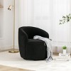 Swivel Accent Chair Small Barrel Chair Teddy Fabric Upholstered Armchair With Back Single Sofa Chair For Living Room-Maison Boucle‎ - 2 of 4