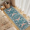 Butterfly Washable Rug - Non-Slip Floral Carpet, Soft Non-Shedding Low Pile Floor Mat for Nursery Dining Room - 2 of 4