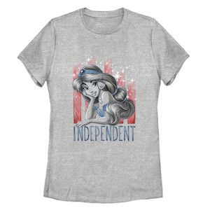 Women's Aladdin Fourth of July Jasmine Stripes T-Shirt - 1 of 3