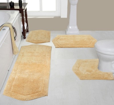 Waterford Collection Cotton Tufted Set of 4 Bath Rug Set - Home Weavers