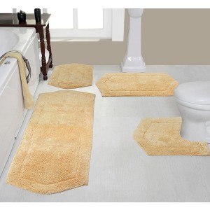 Waterford Collection Cotton Tufted Set of 4 Bath Rug Set - Home Weavers - 1 of 4