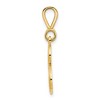 Black Bow Jewelry 14k Yellow Gold, Maci Collection, LG Filigree Script Initial B Pendant - 2 of 4