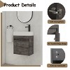 Vynxaria 18-Inch Floating Wall-Mounted Bathroom Vanity with White Resin Sink and Soft-Close Cabinet Door, Space-Saving Solution - 4 of 4