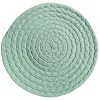 Home Mart Goods Mint Extra Thick Woven Trivet Round Placemats Natural Cotton Hot Potholder Mat Heat Resistant - 8"x8"(Pack of 4) - 3 of 4