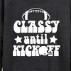 Women's - Instant Message - Classy Until Kickoff Lightweight French Terry Wide Neck Long Sleeve Graphic Shirt - 2 of 4
