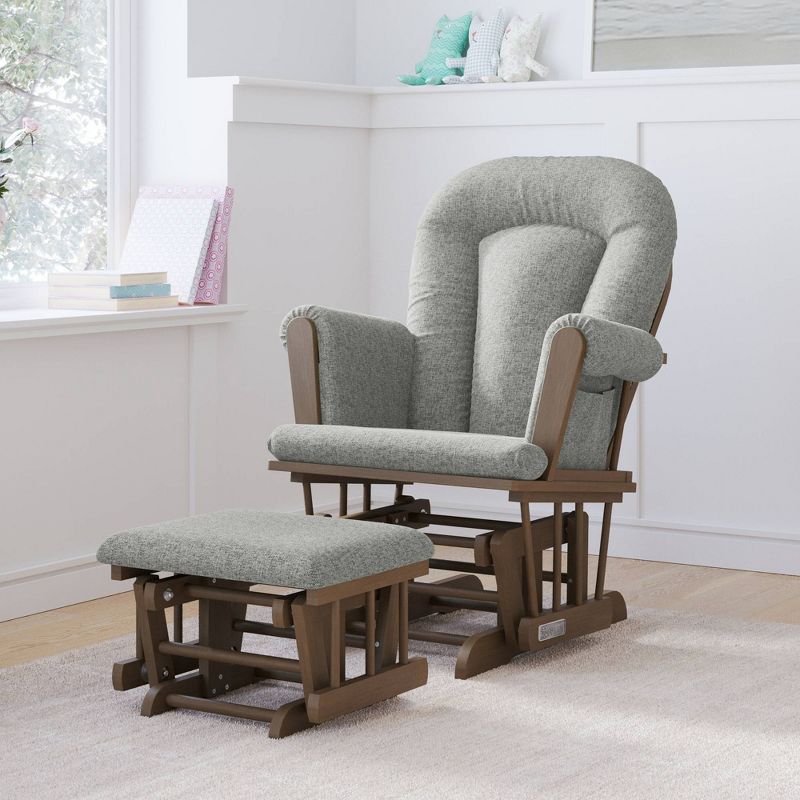 Child Craft Tranquil Glider and Ottoman - Cocoa Bean, 2 of 9