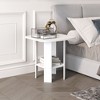 HOMLUX 1/2 Pack Bedside Nightstand End Sofa Table w/ Drawer & Open Shelf for Living Room - 4 of 4