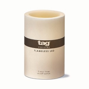 tagltd 4X6 Light-Up Led Pillar Candle With 5 Hour Timer Flameless Dripless Reusable For Home Decor Wedding Parties - 1 of 4