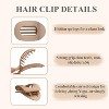 Aghana Digitals 4-Piece Large Flat Round Matte Claw Clips with Strong Grip, Comfortable Curved - 4 of 4