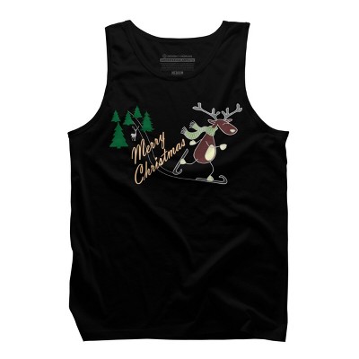 Men's Design By Humans Christmas Reindeer for darks By ozdilh Tank Top