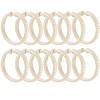 Home Mart Goods Ivory 12 Piece Premium Plastic Shower Curtain Hooks Rings Round 2.25" Inches - 2 of 3