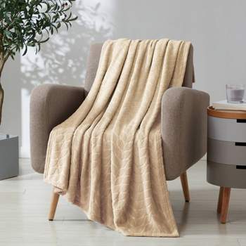 50"x60" Sofia Herringbone Plush Throw Blanket - VCNY Home