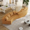 CAVINAS Curved Modular Sectional Sofa with 4 Seats,Symmetrical Semi Circular for Living Room,Modern Cloud Couch Sectional,2 Pillows per module,Yellow - 2 of 4