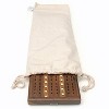 WE Games Deluxe Cribbage Set - Solid Wood with Inlay Sprint 3 Track Board with Easy Grip Pegs, Deck of Cards & Canvas Storage Bag - 3 of 4