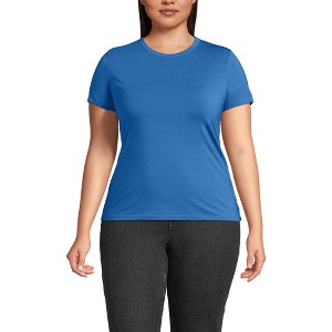 Lands' End Women's Petite Short Sleeve Cooling Crew Neck T-Shirt - 1 of 3
