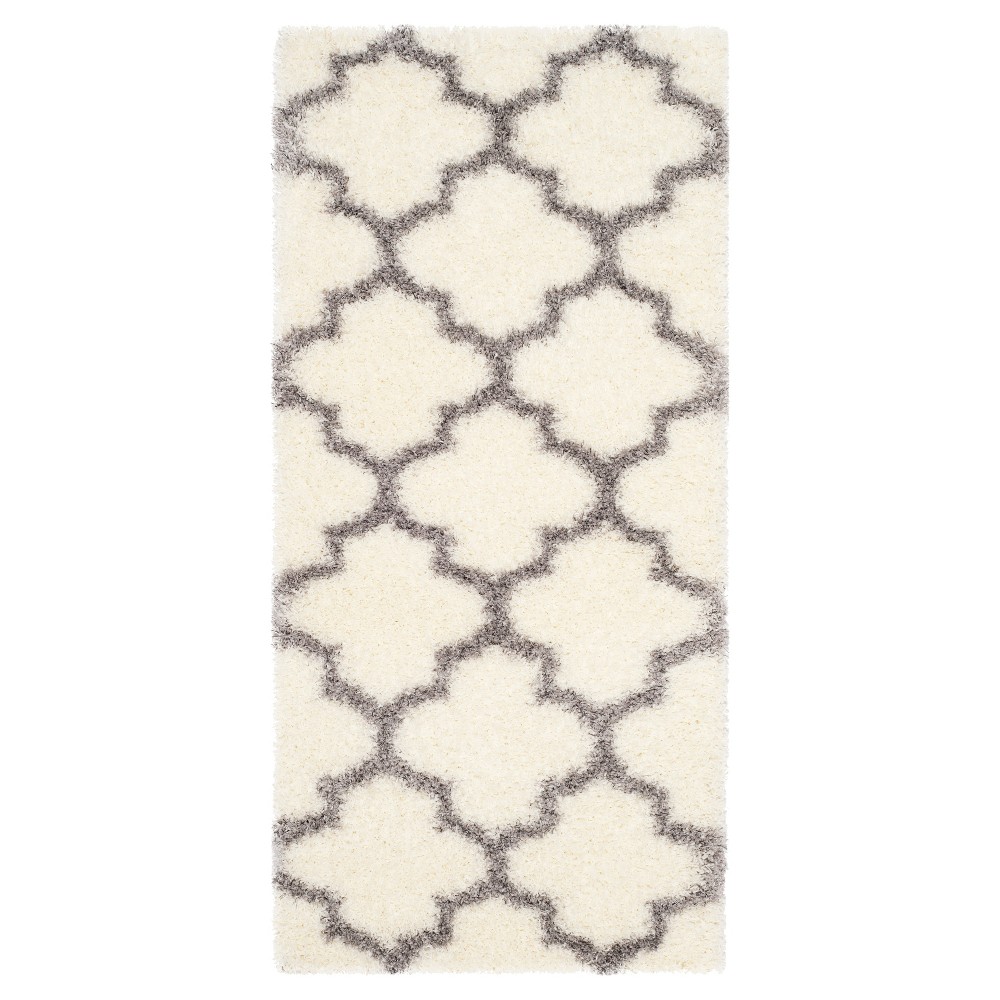 Montreal Shag Rug - Ivory/Gray - (2'3inx5') - Safavieh