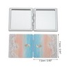 Unique Bargains Square Hand-drawn Makeup Mirror Blue Pink 1 Pc - image 2 of 3