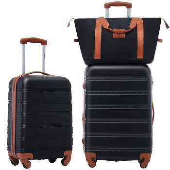 2/3 PCS Luggage Set, ABS Hardshell Expandable  Spinner Suitcase with Travel Bag and TSA Lock - ModernLuxe