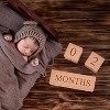 Baby Monthly Milestone Blocks - Handcrafted Wooden Number Blocks for Milestones - Days, Weeks, Months, Years - Ideal for Newborn Photos - 3 of 4