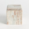 Plum & Post Jaqueline Square Lidded Box Tall - Brown/White Marble Accent - 2 of 4