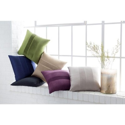 Rixensart 18" Black Polyester Traditional Euro Pillow Cover
