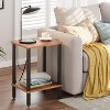 Table, Set of 2, Side Table, Nightstand, 2-Tier Storage Shelf, Sofa Table for Small Space, Living Room, Bed Room - 2 of 4