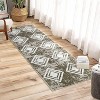 Geometric Non-Slip Runner Rug, Soft Low-Pile Accent Mat for Kitchen, Hallway, Entryway - 2 of 4