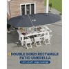 13FT Large Patio Umbrella, Double-Sided Outdoor Umbrellas with Fade Resistant Canopy for Deck Pool Garden Backyard - 4 of 4