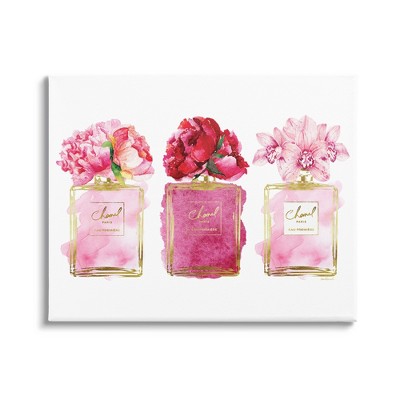Stupell Industries Floral Glam Fashion Brand Perfumes Canvas Wall Art