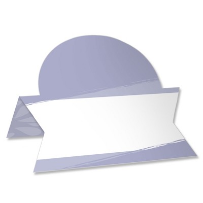 Big Dot of Happiness Purple Elegantly Simple - Guest Party Favors Tent Buffet Card - Table Setting Name Place Cards - Set of 24