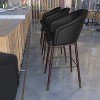 Flash Furniture Margo Commercial Grade Mid-Back Modern Barstool with Beechwood Legs and Curved Back - 4 of 4