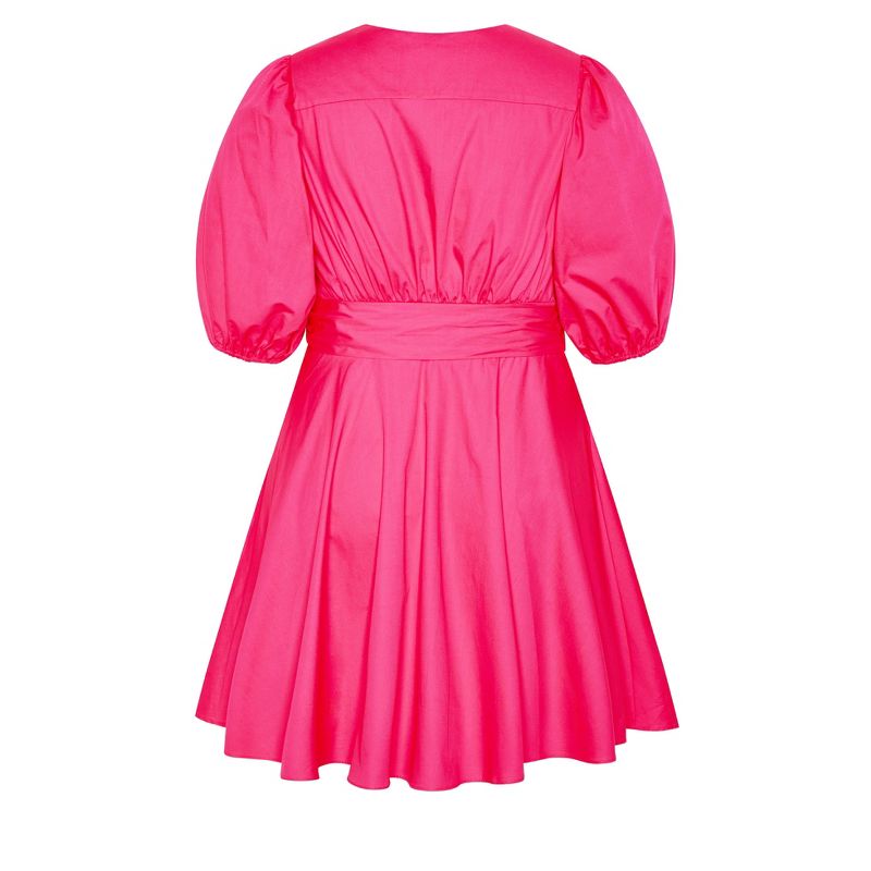 Women's Plus Size  Elisha Dress - shock pink | CITY CHIC, 5 of 6