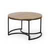 NicBex Modern Round Nesting Coffee Table Set of 3 with Metal Frame for Living Room and Bedroom - 4 of 4