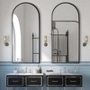 2 Pieces 39 In.H X 30 In.W Aluminum Alloy Fine Edged Right Angled Arch Black Hanging Mirror Frame Wall Mirror - 2 of 4