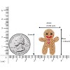Festive Gingerbread Studs - Hypoallergenic CZ Accented Design for a Sweet & Safe Holiday Look - 2 of 4