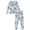 Girls Lilo and Stitch Pajamas Set - 4 Piece Long Sleeve Stitch Pajamas - Lilo and Stitch Ohana 2 Pack Pajamas Set (Light Blue, 4) - 3 of 4