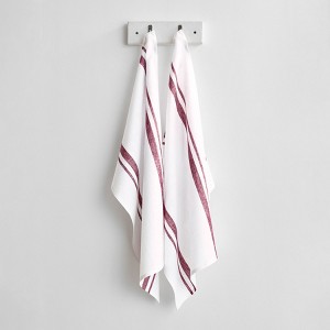 Solino Home Striped Linen Kitchen Towels | French Stripe - 1 of 4