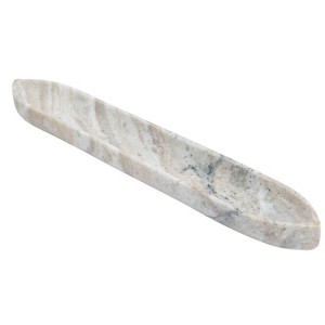 SEVOBAL Serving Platters Minimalist Marble Serving Platter, Elegant White Tray for Modern Entertaining, Family Party, Beige, 16"*2.5"*1.5" - 1 of 4