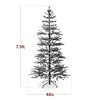 Best Choice Products Pre-Lit Flocked Sparse Christmas Tree Artificial Pine Tree, w/White & Multicolored LED Lights - Black - 2 of 4