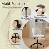 Mid-Back Adjustable Height Swivel 360 Degrees Office Desk Chair，Modern Upholstered Chairs Armless With Wheels-Cuddlewood - 2 of 4