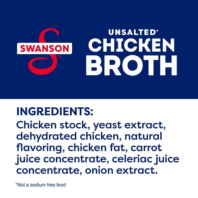 Swanson 100% Natural Gluten Free Unsalted Chicken Broth - 32 fl oz, 4 of 15