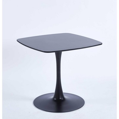 NicBex 31.49" Mid-century Square Dining Table,Kitchen Table with MDF Table Top for 4-6 Seaters,Matte Black