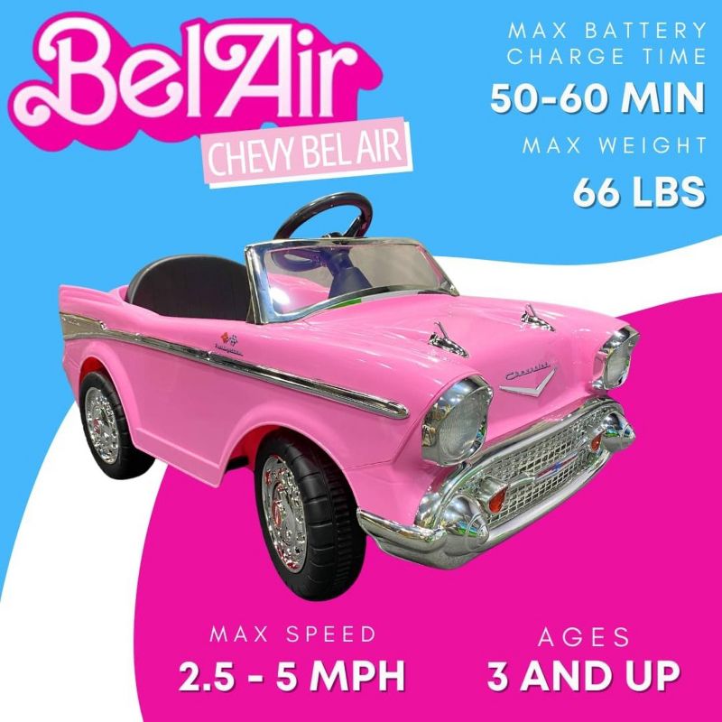 Kid Motorz 12V Chevrolet Bel Air Powered Ride-On - Pink, 6 of 7